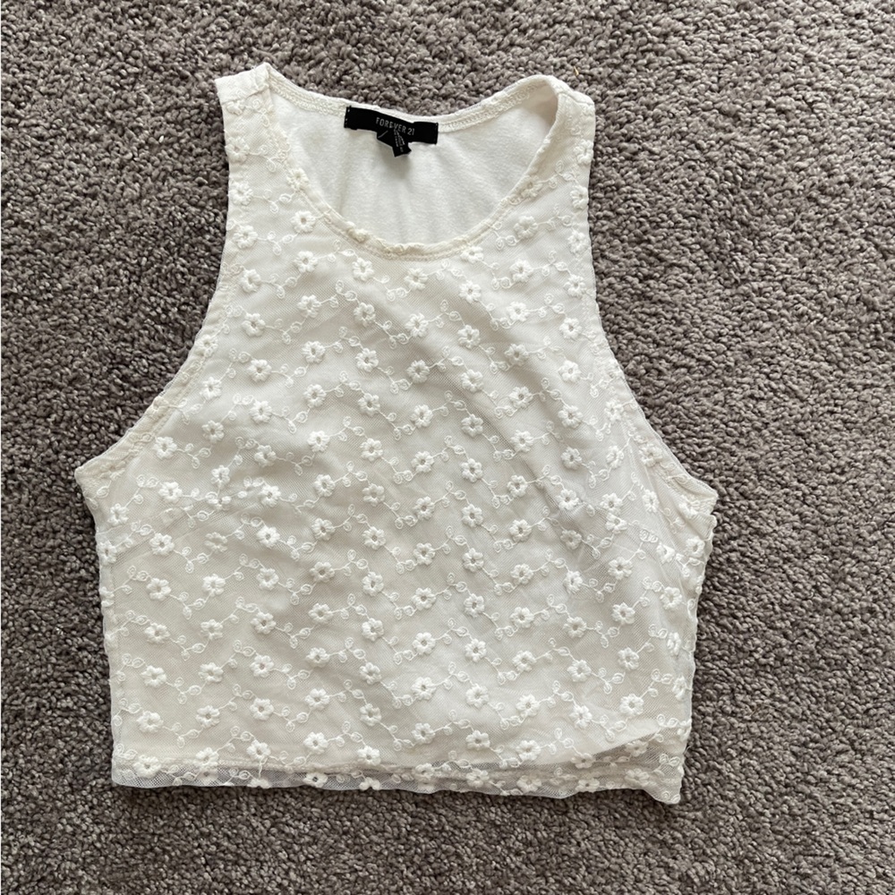 Embroidered crop top